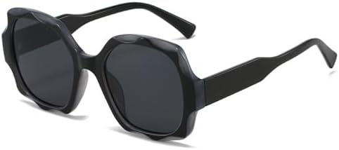 

Большие квадратные солнцезащитные очки для женщин, модные солнцезащитные очки конфетных цветов, популярные женские очки с защитой от УФ-излучения UV400, унисекс MTZJH, Black-black