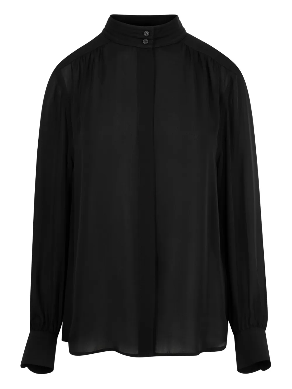 

Блузка Revi с высоким воротом и сборками Nili Lotan, черный