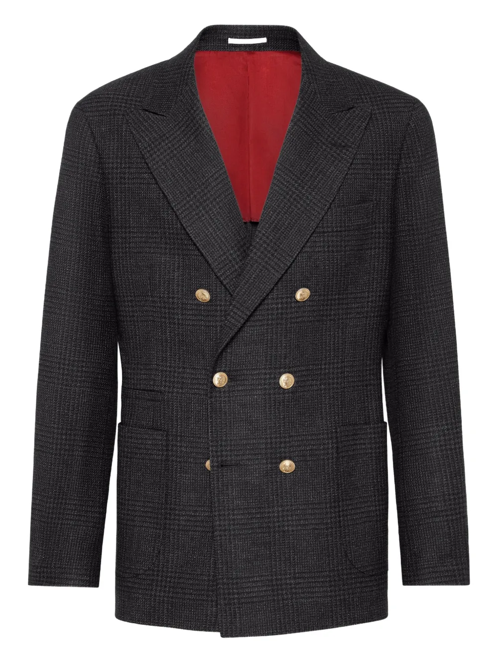 

Двубортный пиджак Brunello Cucinelli, серый