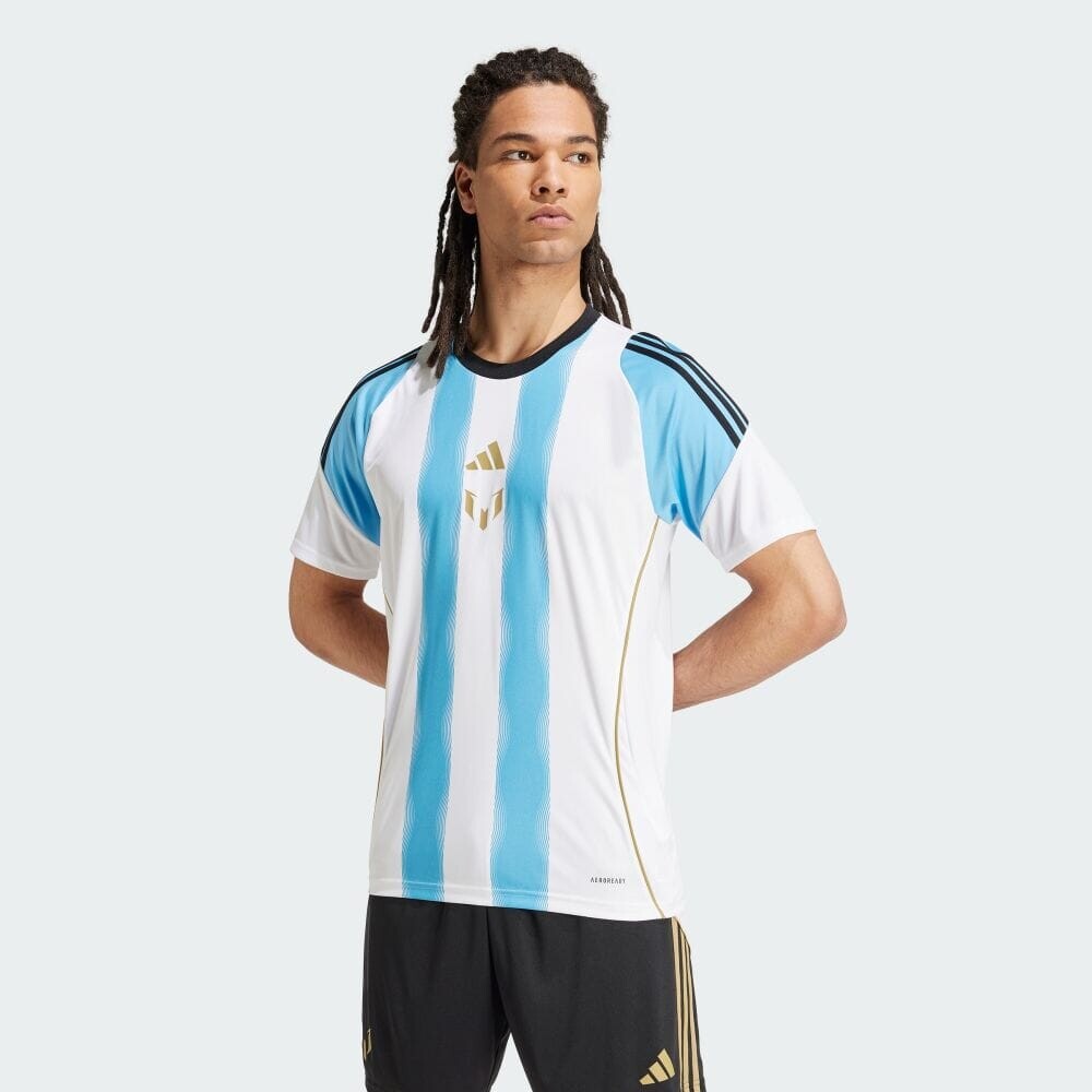 

Униформа Adidas Messi training jersey, цвет White/Semi Blue Burst