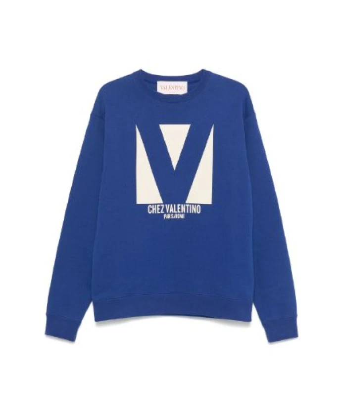 

Свитер с круглым вырезом Valentino, синий