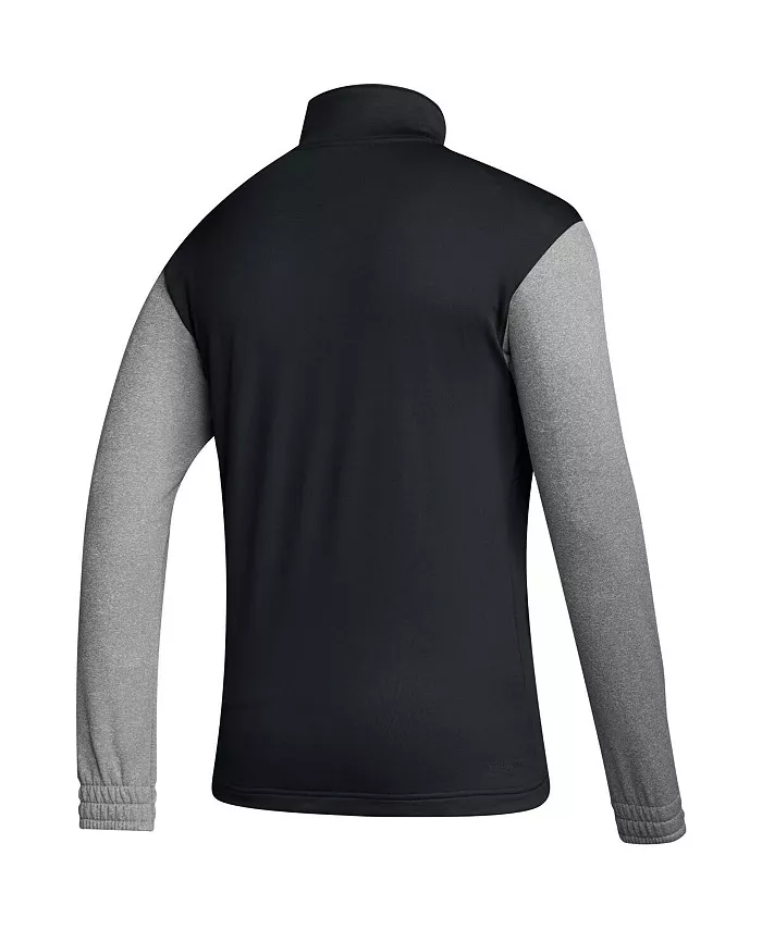 Мужская черная толстовка Nebraska Huskers Sideline AEROREADY с молнией до середины adidas — фото 4