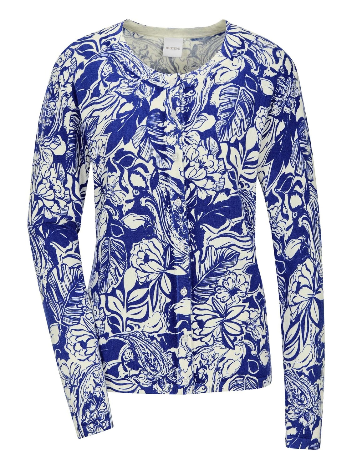 

MADELEINE Вязаный кардиган в синем цвете, Wool White