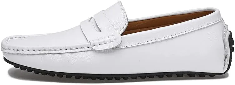 

Мужские классические мокасины Santimon с перемычкой, многокрасочные, для вождения, белый