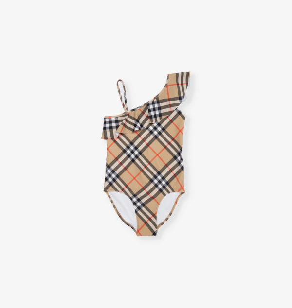 

Купальник в клетку Fern 4-14 лет Burberry, желтый
