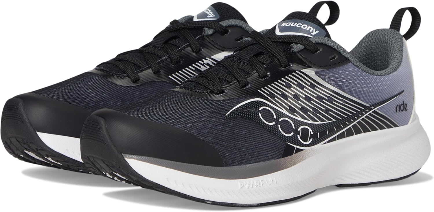 

Детские кроссовки Saucony Unisex-Child Ride Kidz, белый/черный