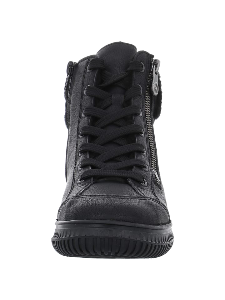 Ботинки женские Rieker Stiefeletten короткие на молнии, черный — фото 4