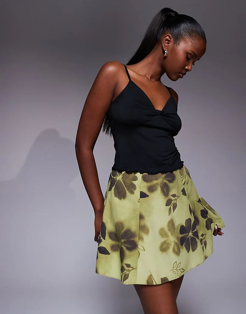 

Расклешенная мини-юбка ASOS DESIGN с цветочным принтом