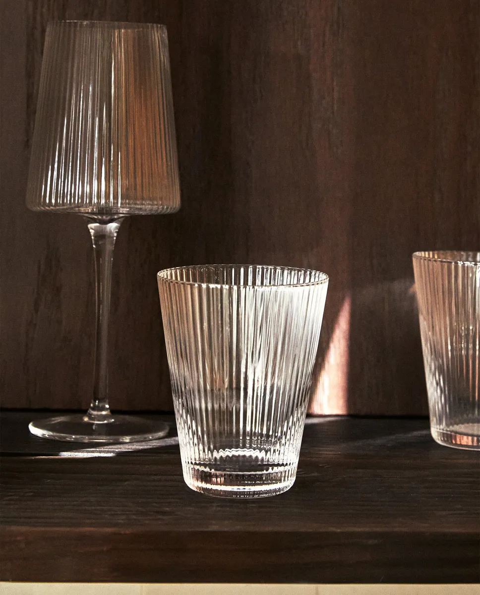 

Стеклянный стакан с подкладкой Zara Home, прозрачный