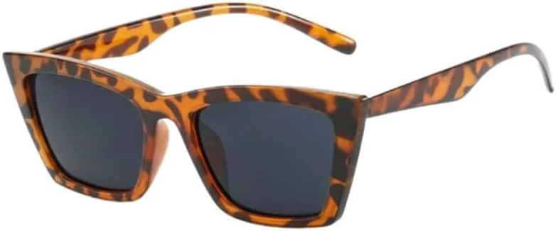 

Винтажные солнцезащитные очки «кошачий глаз» для женщин, квадратная маленькая оправа, ретро-стиль, модные солнцезащитные очки для женщин UJNHGQ, Leopard Gray