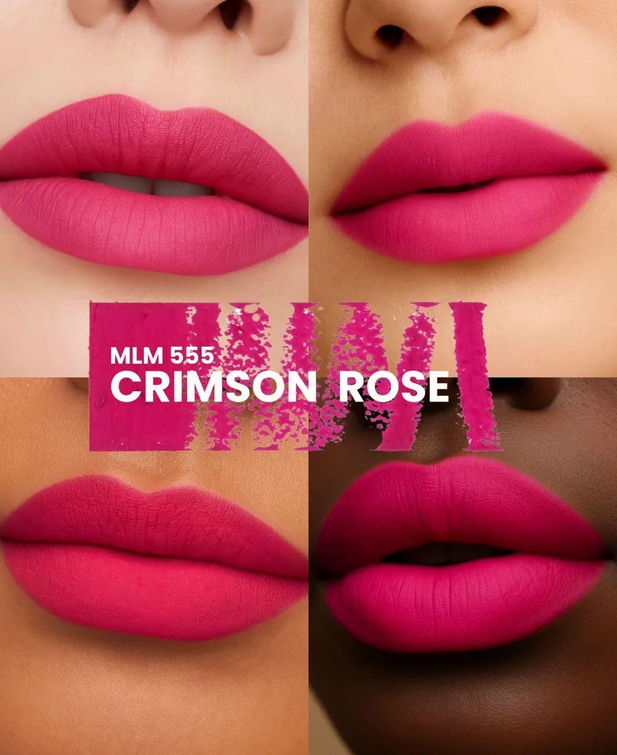 Набор из двух матовых помад Siia Cosmetics, m 555 crimson rose — фото 2