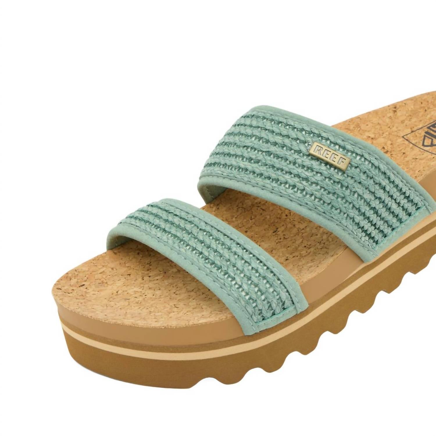 Women's Cushion Vista Hi Flatform Sandals In Frosty Raffia Reef, Frosty Raffia — фото 3