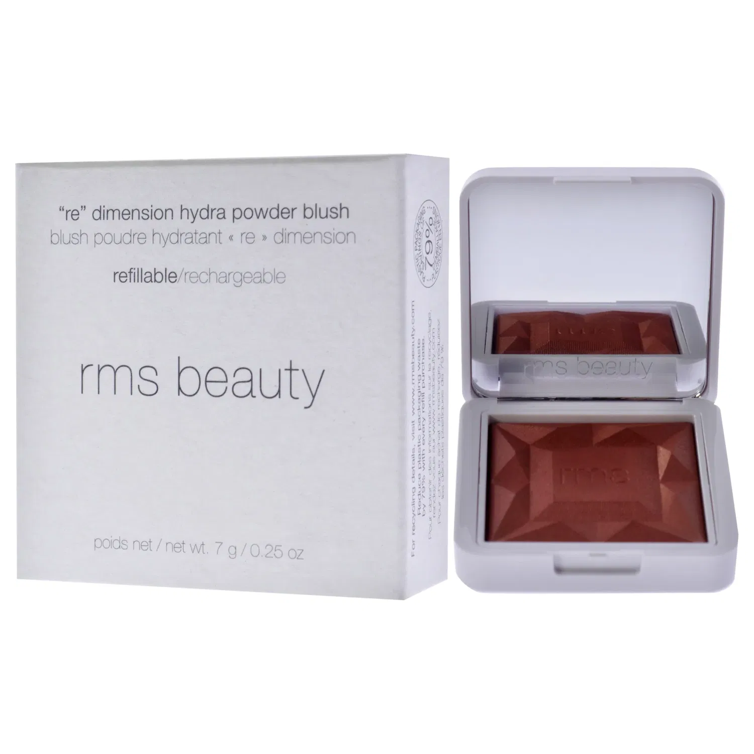 Румяна ReDimension Hydra Powder Blush - Maidens Blush от RMS Beauty для женщин - 0,25 унции (многоразовый блок) — фото 4