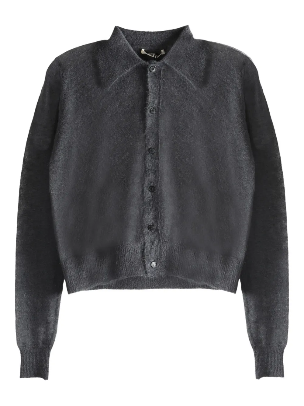 

Кардиган на пуговицах с воротником Auralee, серый