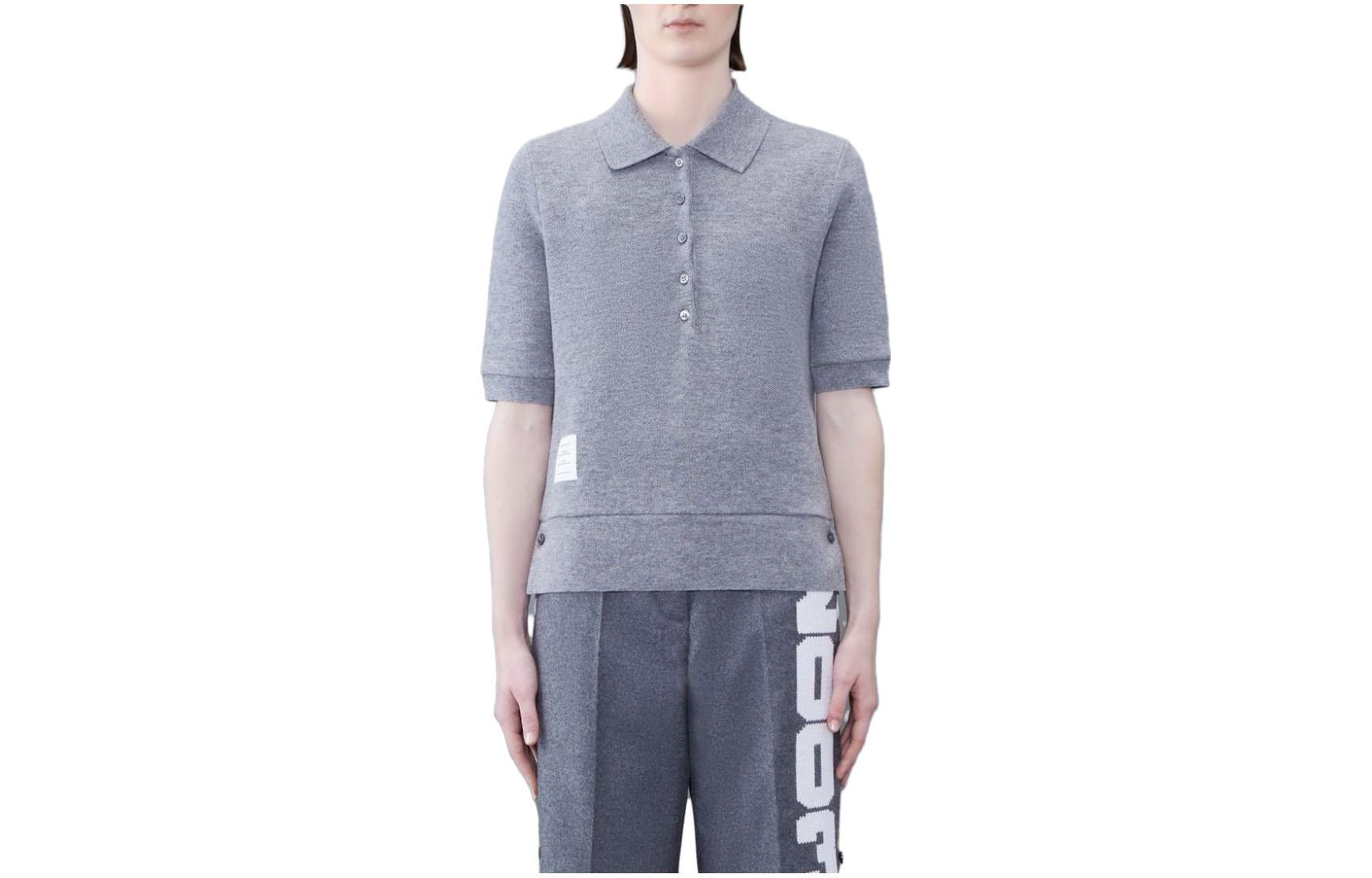 

THOM BROWNE Женская поло серый