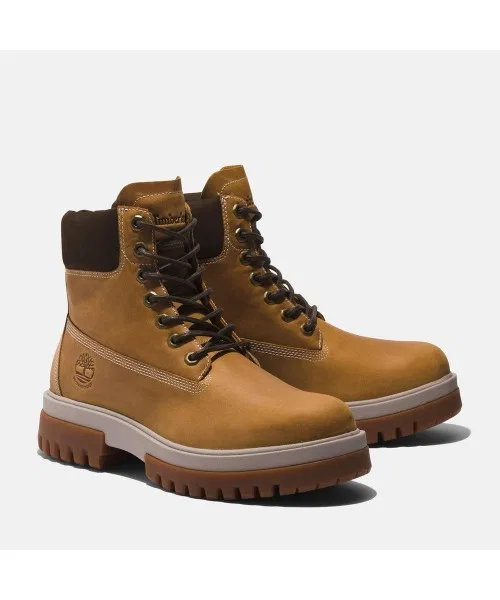 Ботинки водонепроницаемые Timberland с шнуровкой, цвет пшеничный — фото 4