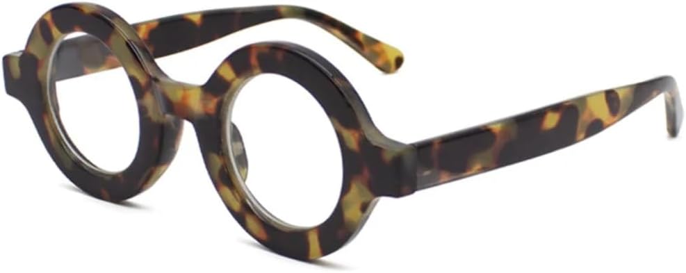 

Солнцезащитные очки для мужчин и женщин - защита UV400 - круглая легкая оправа с леопардовым принтом для занятий спортом на открытом воздухе и вождения DSVIGF, Leopard