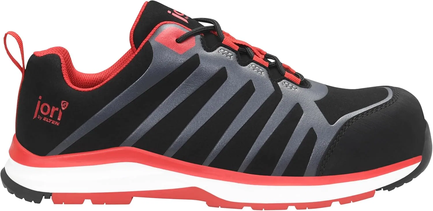 Защитная обувь ELTEN Jori jo_Rapid Black-red Low ESD S3S, женская и мужская, текстиль, композитный защитный носок (легче стального), легкая, спортивная — фото 2
