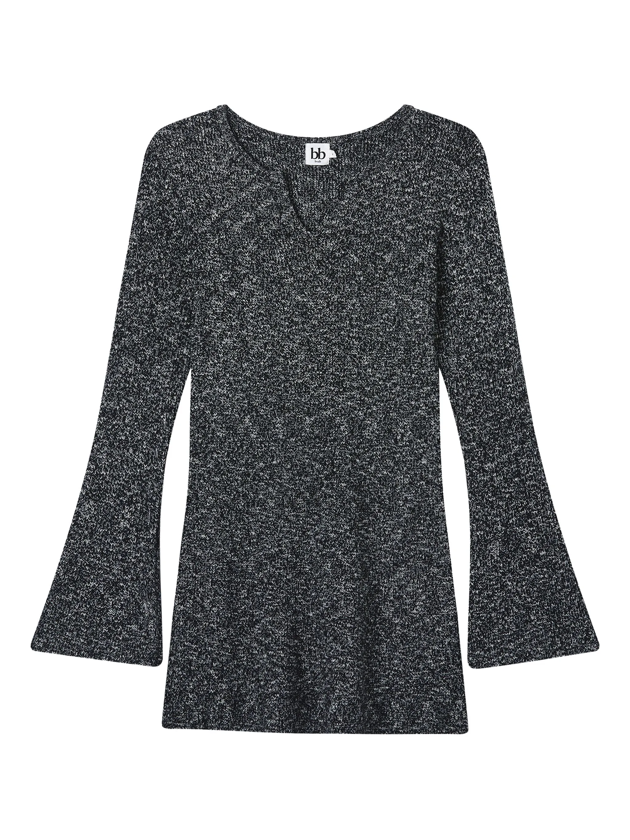 

Платье мини с расклешенными рукавами B+Ab, серый