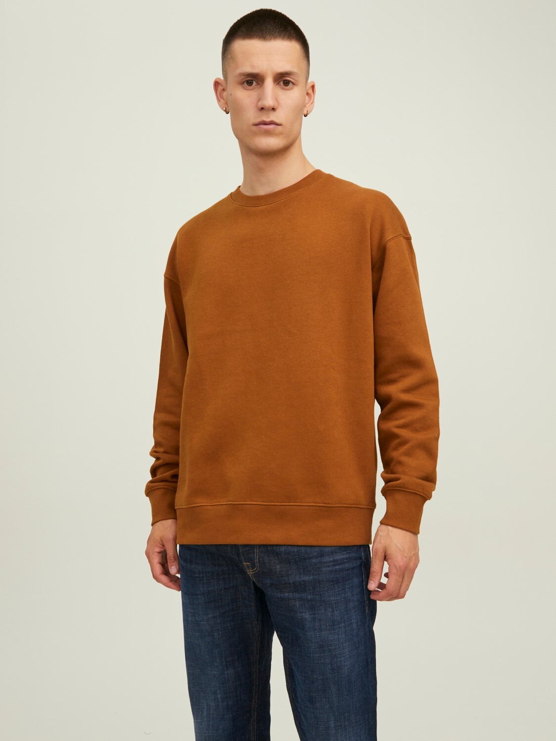 

Толстовка Jack & Jones Basic Sweater Langarm Shirt Rundhals Pullover JJESTAR, коричневый