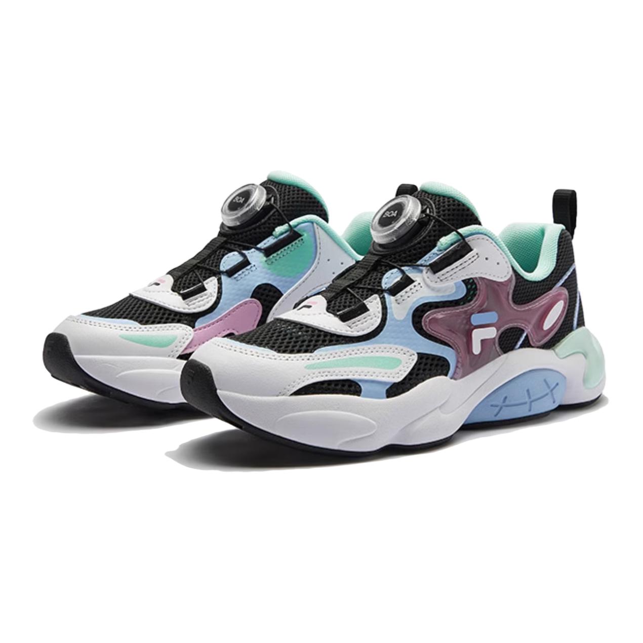 FILA KIDS Кроссовки детские с низким верхом, противоскользящие, износостойкие, черно-белые — фото 2