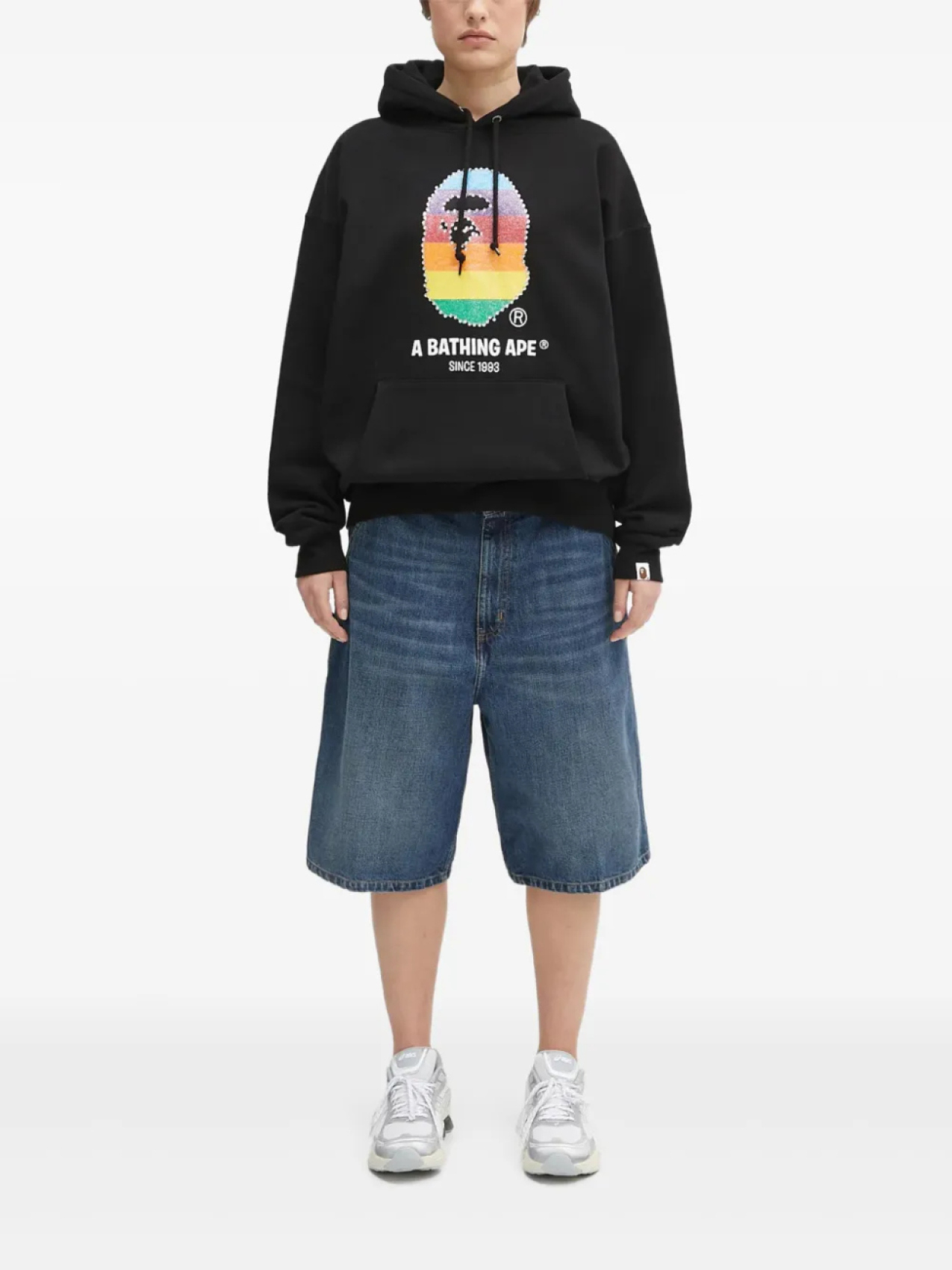 

Толстовка с капюшоном BATHING APE Ape Head A Bathing Ape, черный
