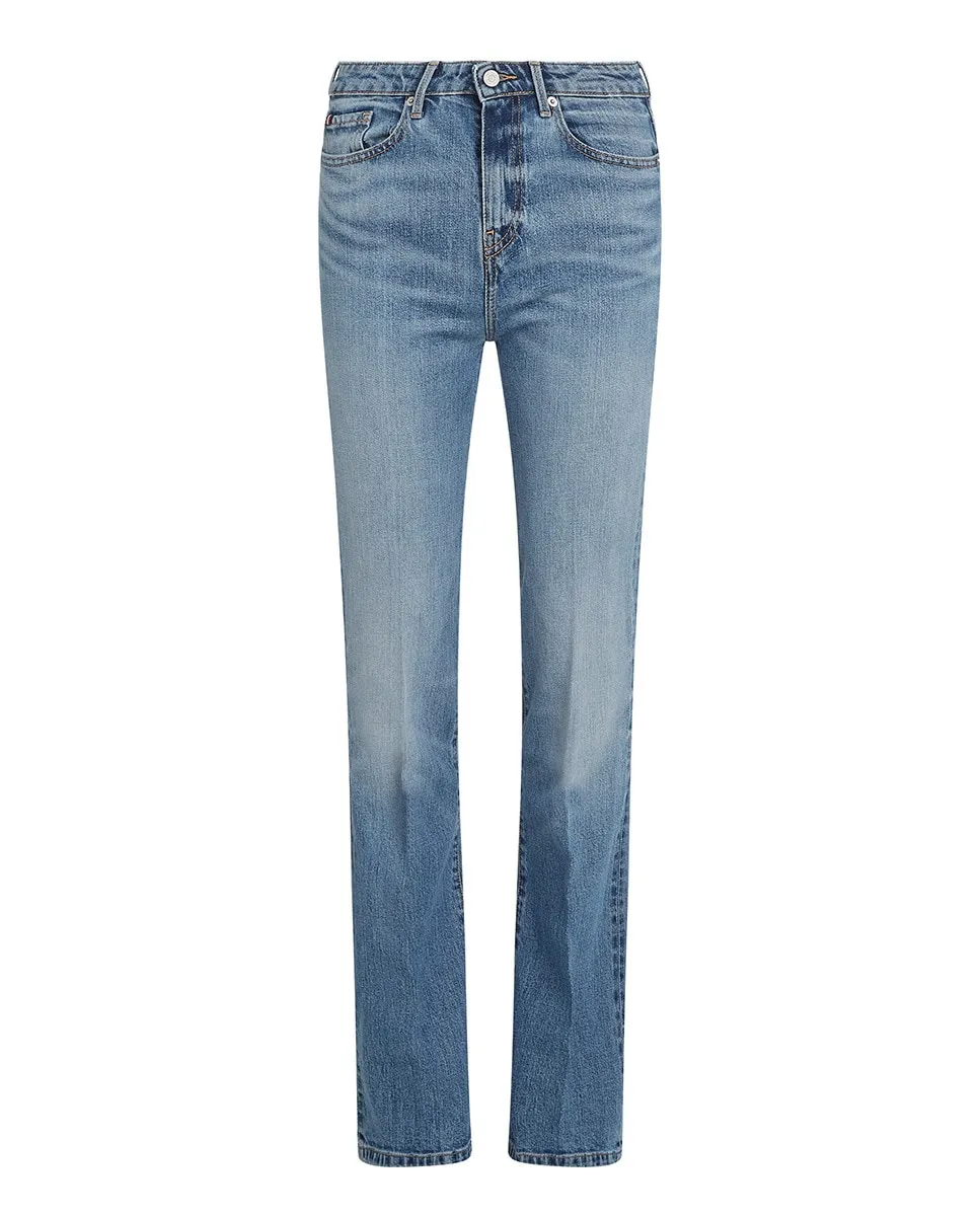 

Женские джинсы Bootcut с обычной талией Tommy Hilfiger Curve, синий