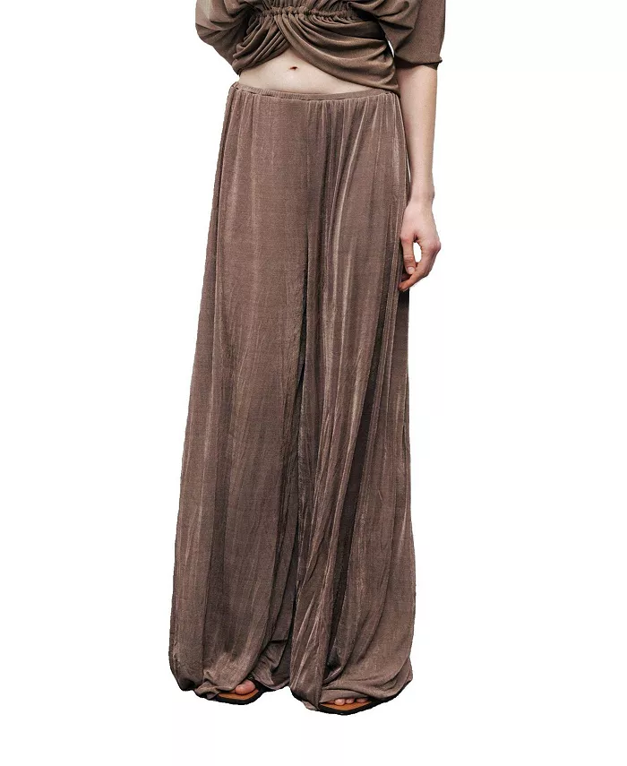 

Женские брюки со сборками NOCTURNE, коричневый