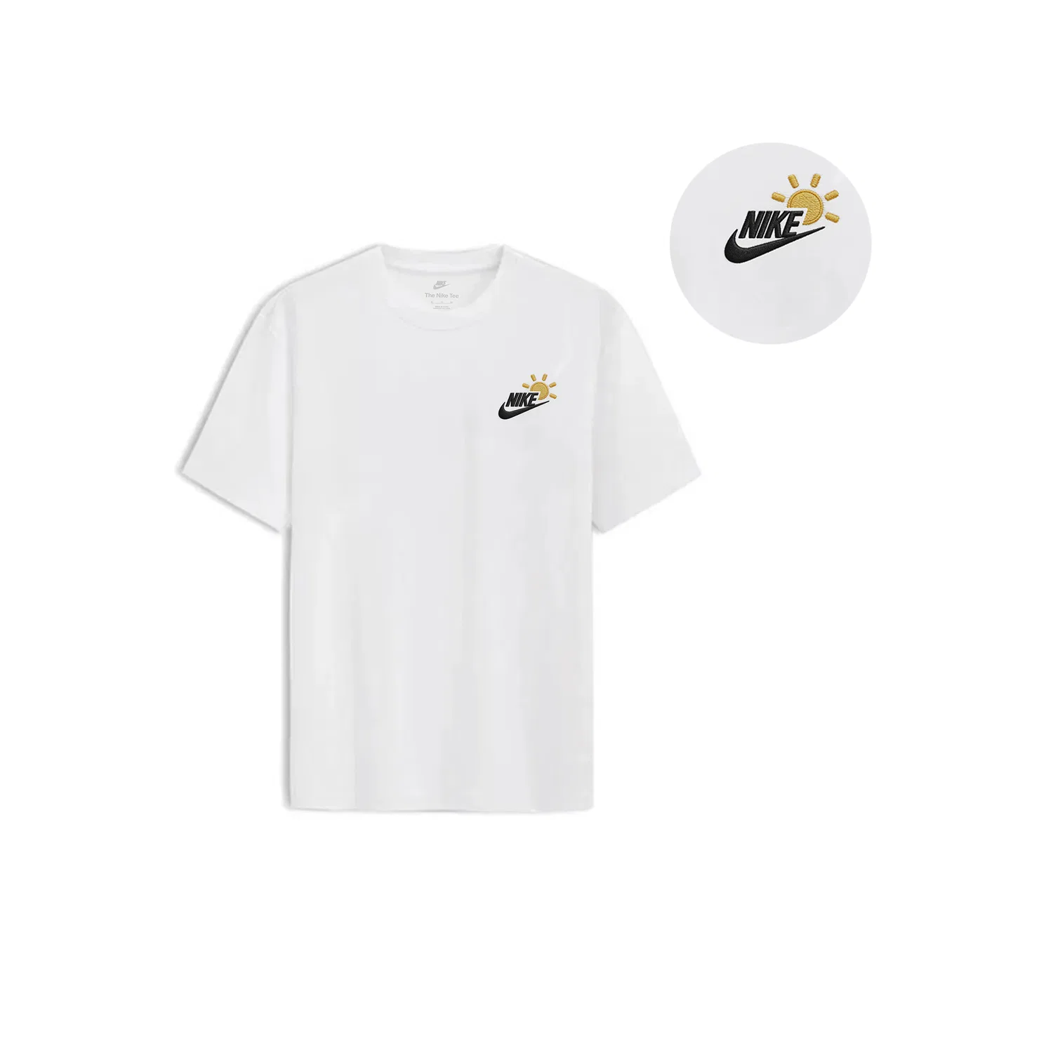 Футболка Sportswear унисекс с круглым вырезом, прямой крой Nike, Halogen Heater White — фото 3