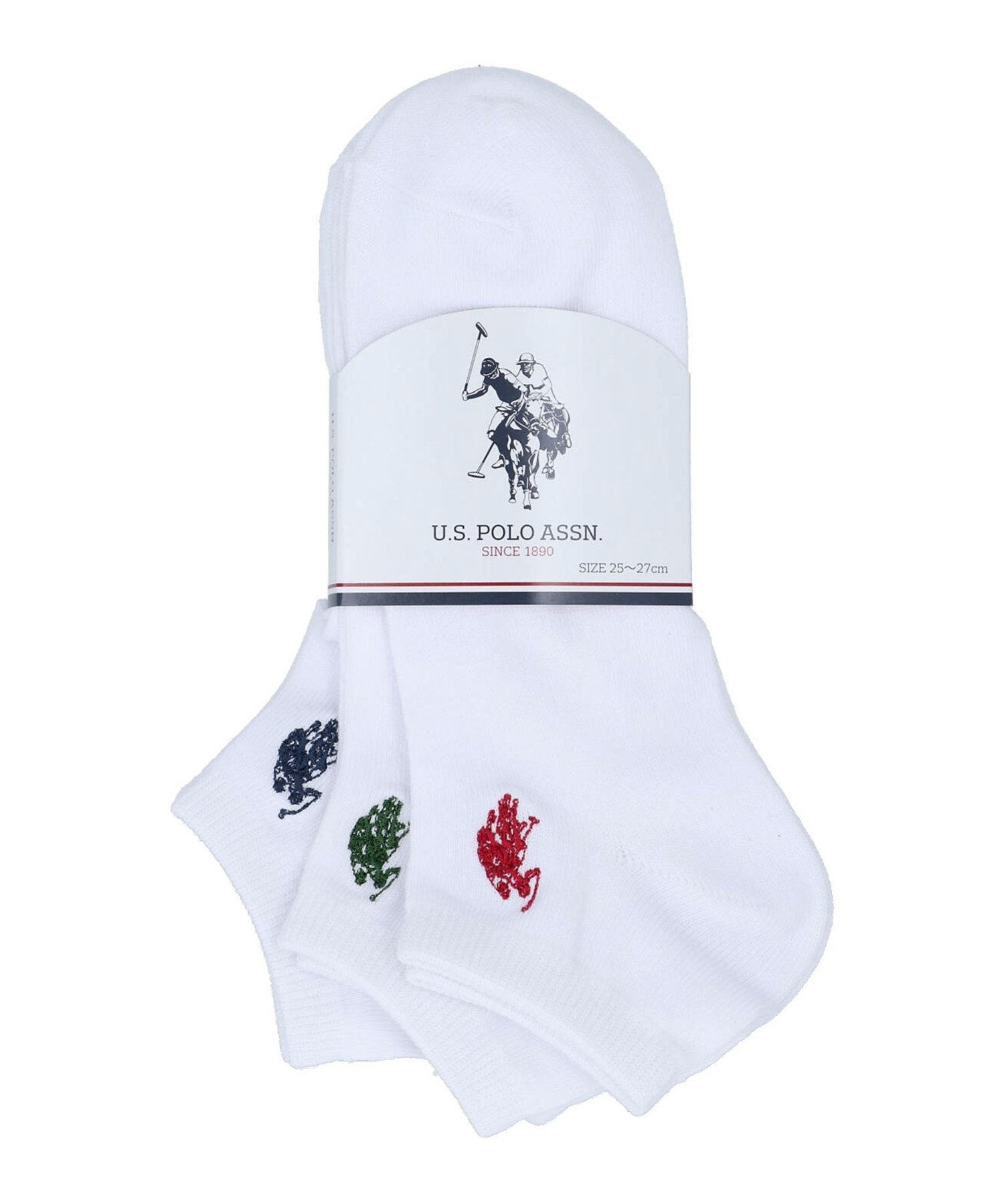 Носки Ассоциация USPOLO/(M)A. Простая белая вышивка USPA. U.S. Polo Assn., Assorted