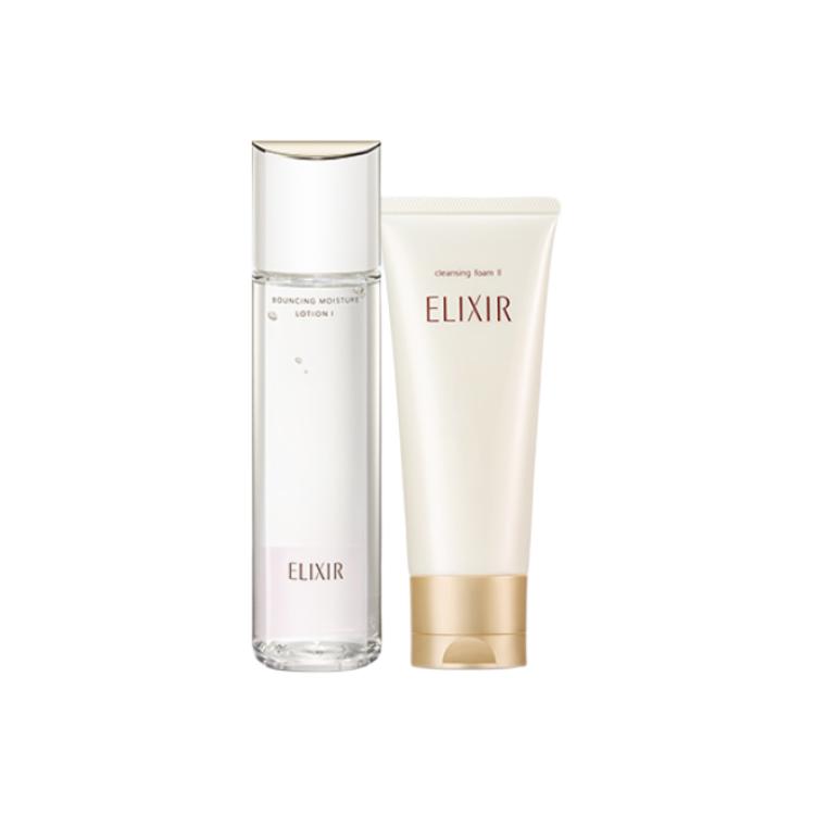 

Увлажняющий и восстанавливающий набор для ухода за кожей лица: увлажняющее очищающее средство 170 мл + 145 г Elixir, two-piece set: refreshing vitalizing water 170ml+cleanser 145g