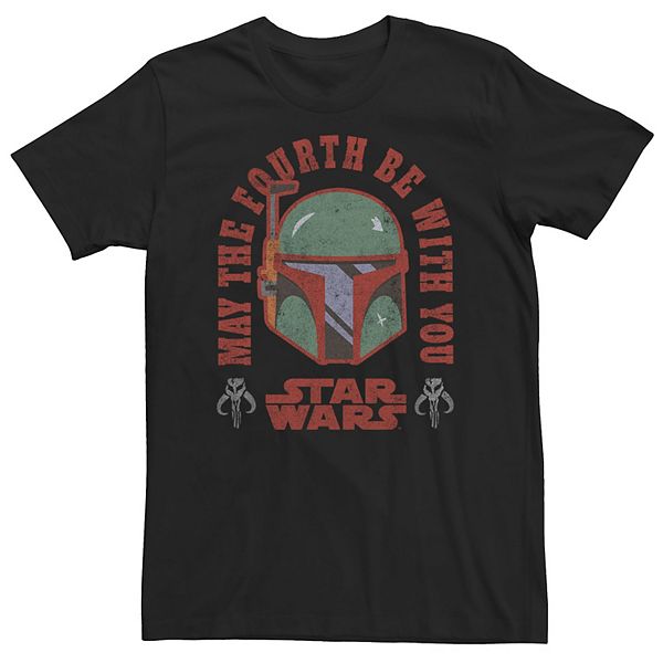 

Футболка Big & Tall May the Fourth Be with You Boba Fett Helmet Licensed Character