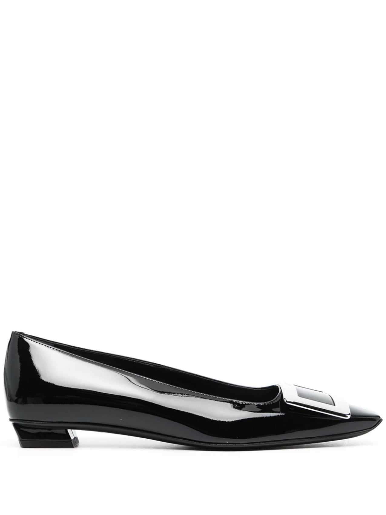 Roger Vivier балетки с квадратной пряжкой, черный