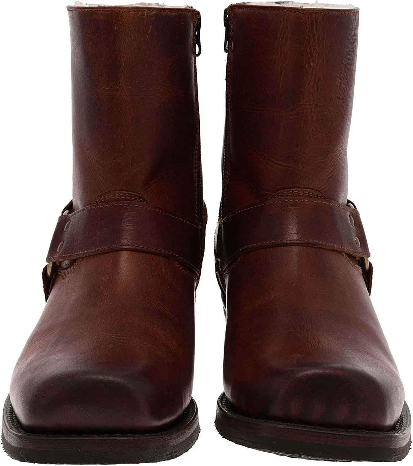 FB Fashion Boots FB Модные ботинки, унисекс, байкерские ботинки, байкерские ботильоны из мериносовой шерсти, кожаные ботинки коричневого цвета — фото 2
