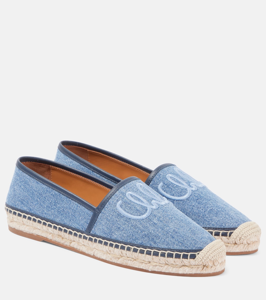 Джинсовые эспадрильи с вышивкой Isla Chloé, Denim