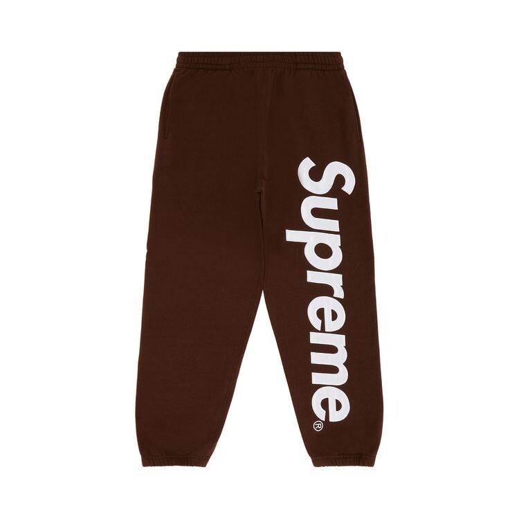 

Спортивные брюки Supreme Satin Appliqué Sweatpant Brown, коричневый