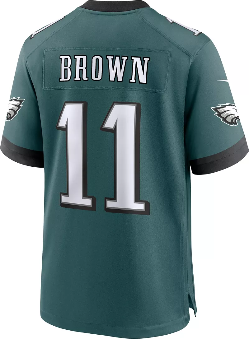 Мужские кроссовки Nike Philadelphia Eagles A.J. Коричневый #11 Бирюзовый джерси для игр — фото 2