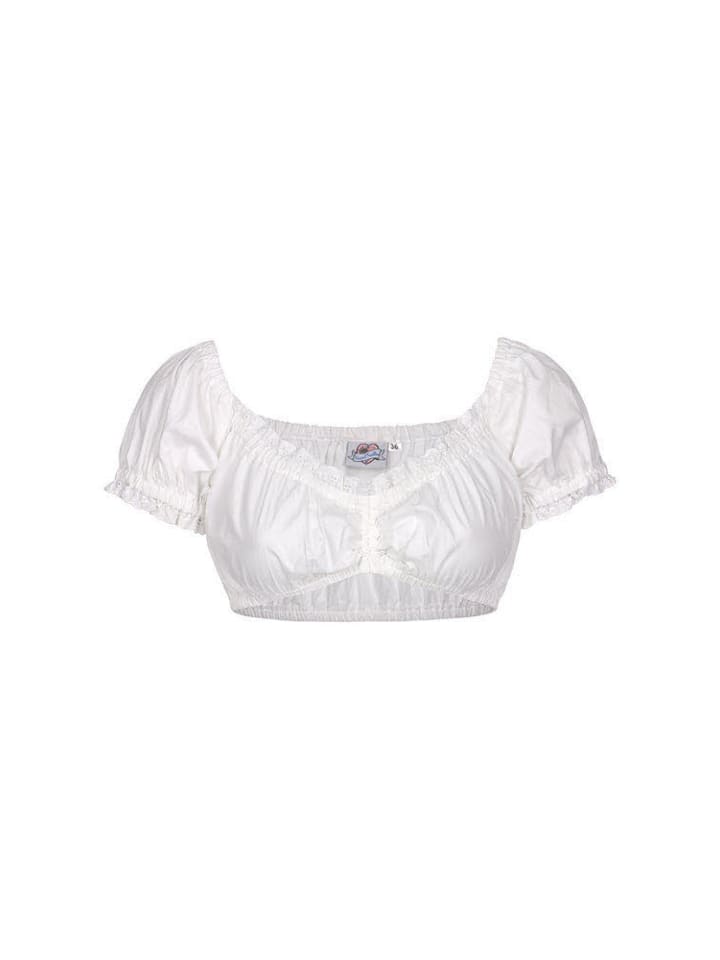 

Блузка дирндль с короткими рукавами Клеопатра белого цвета Nübler