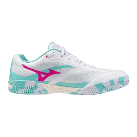 Кроссовки для настольного тенниса «Wave Medal 8» от Mizuno, White X Pink X Green — фото 3