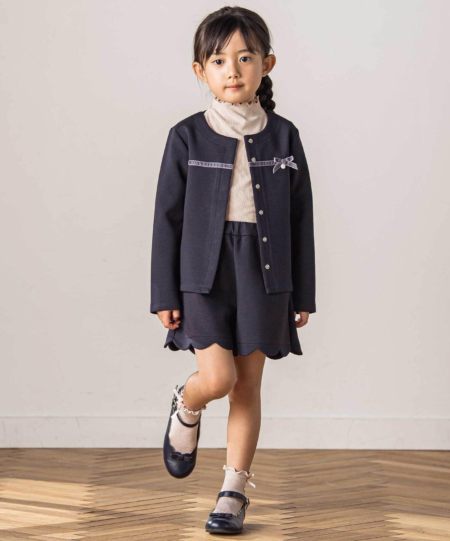 Подходящий кардиган из ткани понте с лентами (100-140 см) Tartine et Chocolat, Navy — фото 3