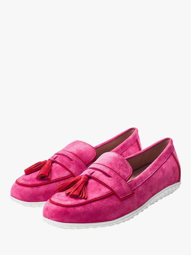 Гибридные мокасины из замши elinia Moda in Pelle, розовый — фото 2
