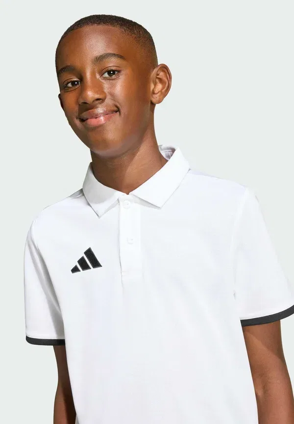 Поло детское Adidas Performance Entrada26 polo kids, белый/черный — фото 3