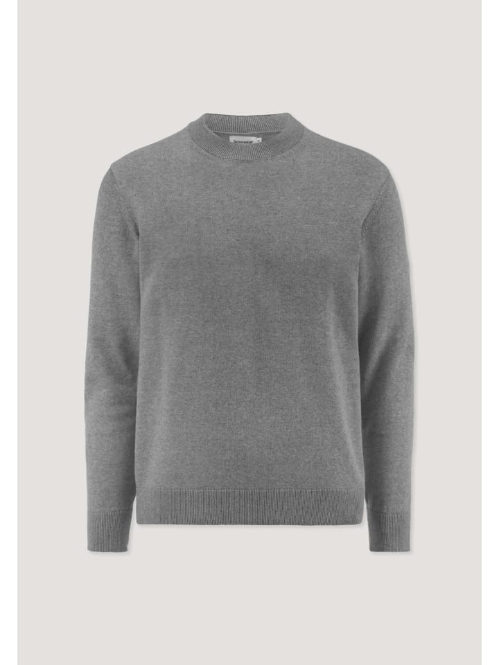 

Вязаный пуловер Hessnatur Regular из чистого органического хлопка серого цвета