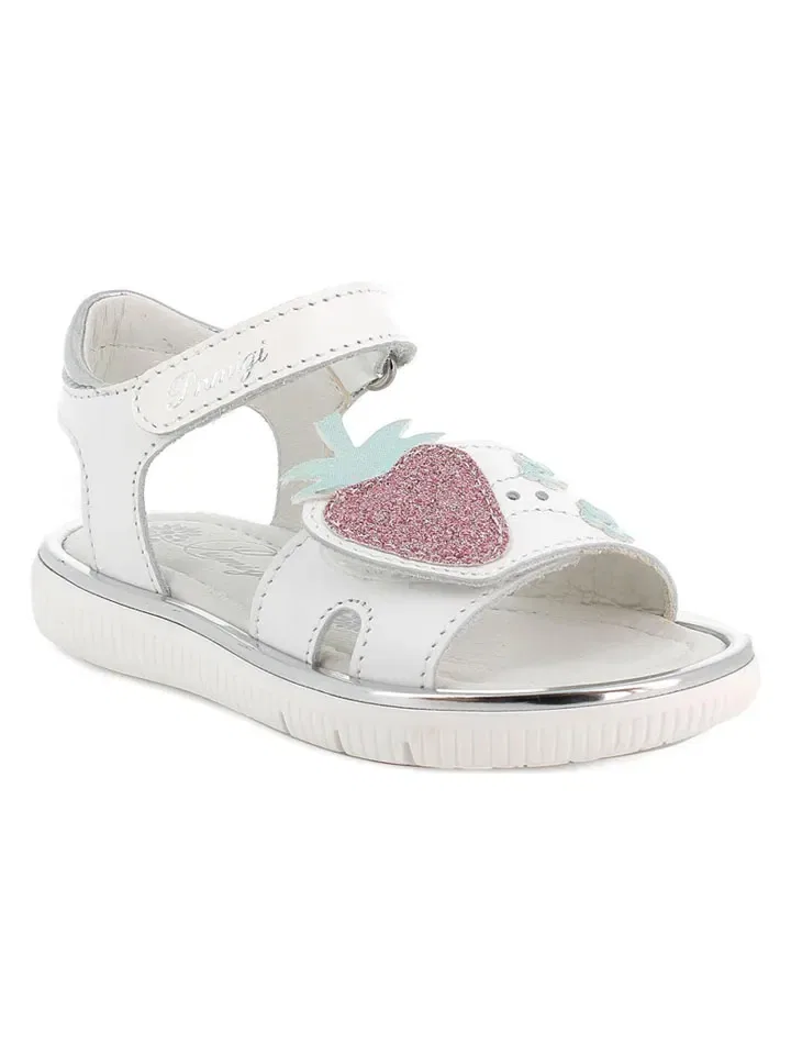 Сандалии из кожи, белые, Primigi, белый — фото 2