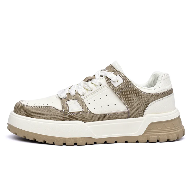 Кроссовки для скейтбординга мужские low top SEPTWOLVES, Beige White Green (Standard Leather Shoe Size) — фото 4