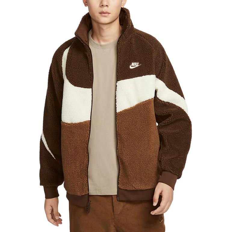 Куртка бархатистая мужская Nike Cocoa/Coconut Milk/Light British Brown/Coconut Milk — фото 3