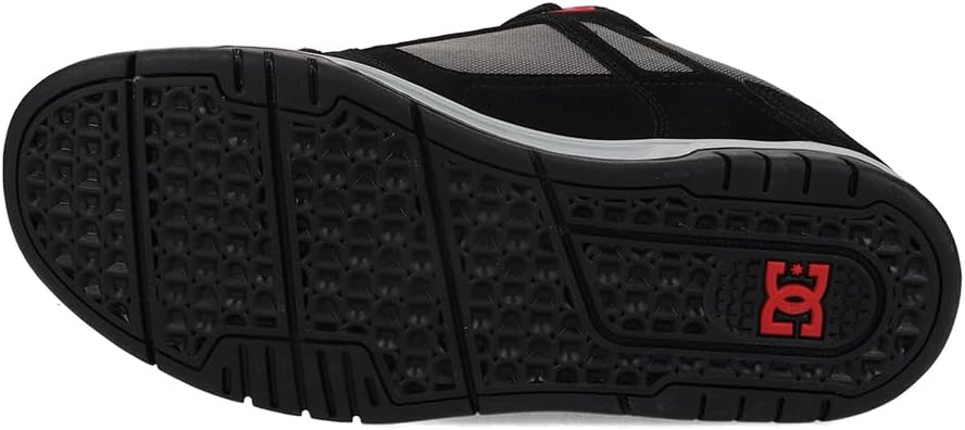Мужские кеды DC Stag низкие для скейта Dc Shoes, черный/красный/серый — фото 3