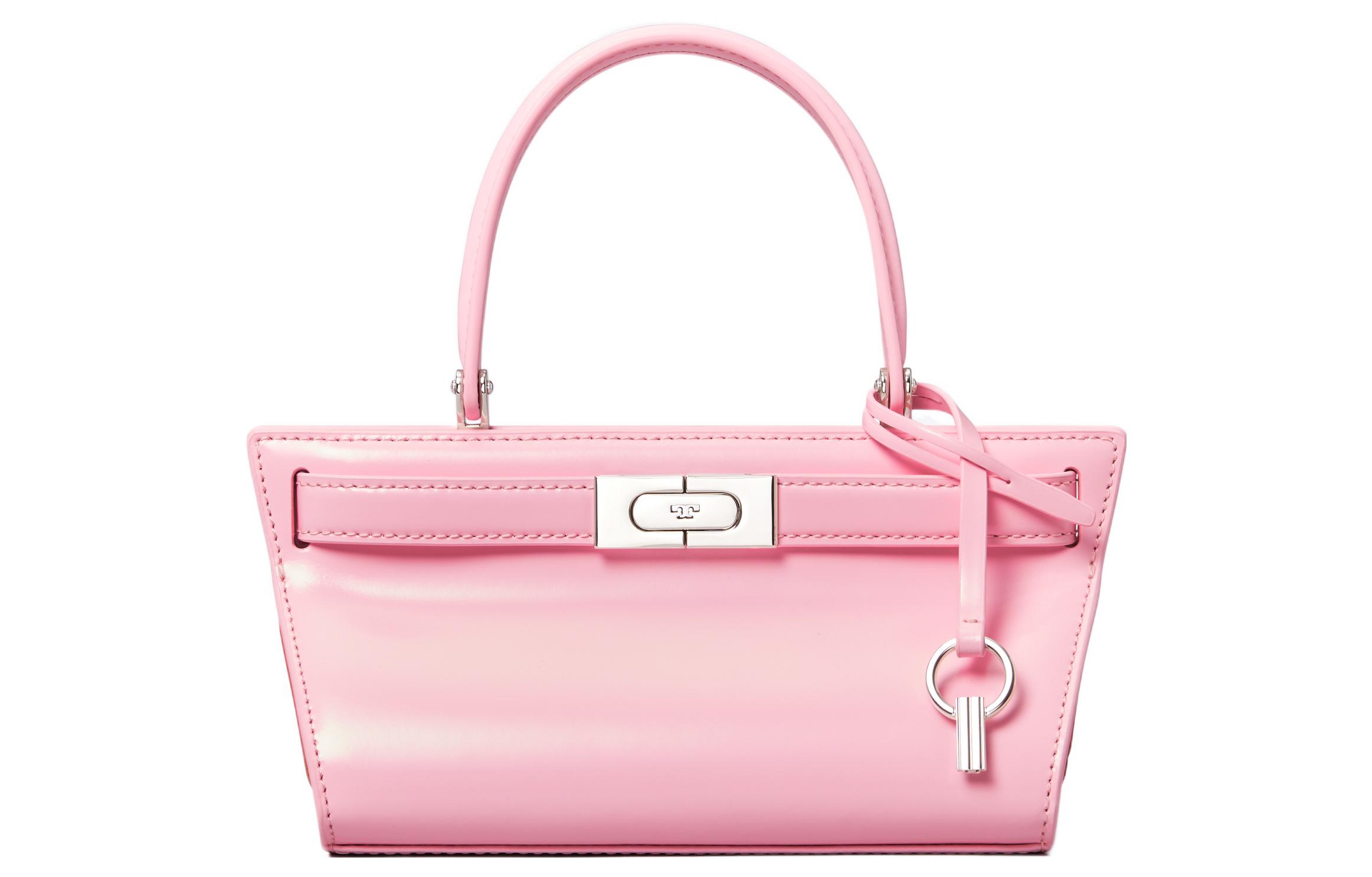 

TORY BURCH Кожаный трапециевидный саквояж с замшей