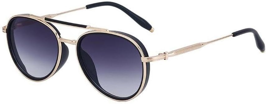 

Классические солнцезащитные очки в металлической оправе для мужчин и женщин, роскошные ретро-очки, нейтральные, для путешествий, с защитой от УФ-излучения UV400, SUN1725 Generic, C2golddoublegray