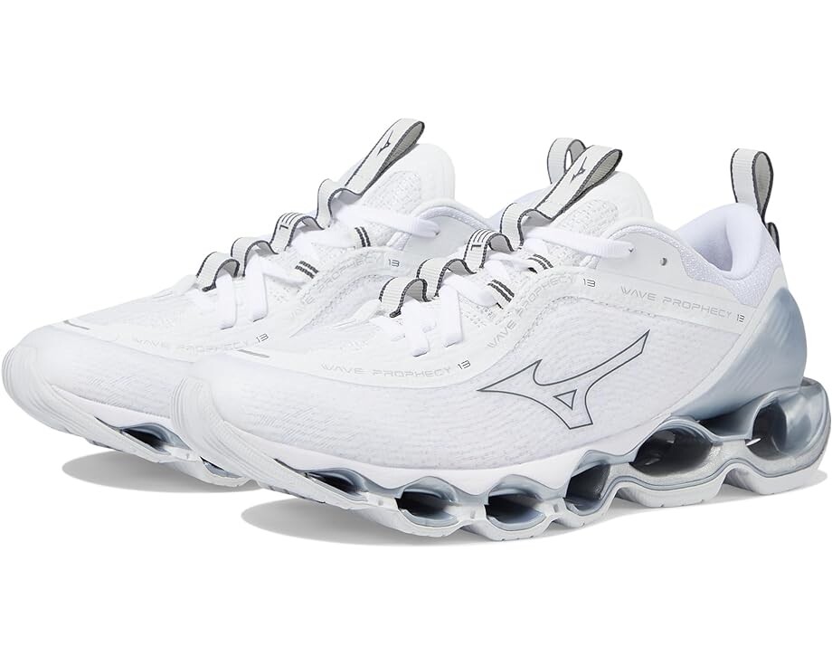 Кроссовки Mizuno Wave Prophecy 13, цвет White/Metallic Grey